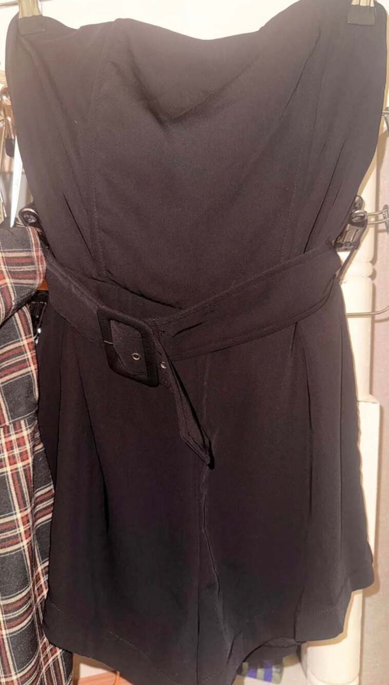 Altard State Womens Black Strapless Belted XS